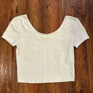 Aritzia Talula white T-shirt crop top